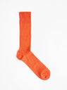 Linen Cotton Socks Orange Red by ROTOTO at Couverture & The Garbstore
Front View