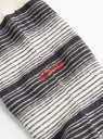 Horizontal Stripe Socks Charcoal by ROTOTO at Couverture & The Garbstore
Front View