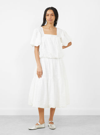 Serenata Dress Off White by Renata Brenha at Couverture & The Garbstore 
Front View