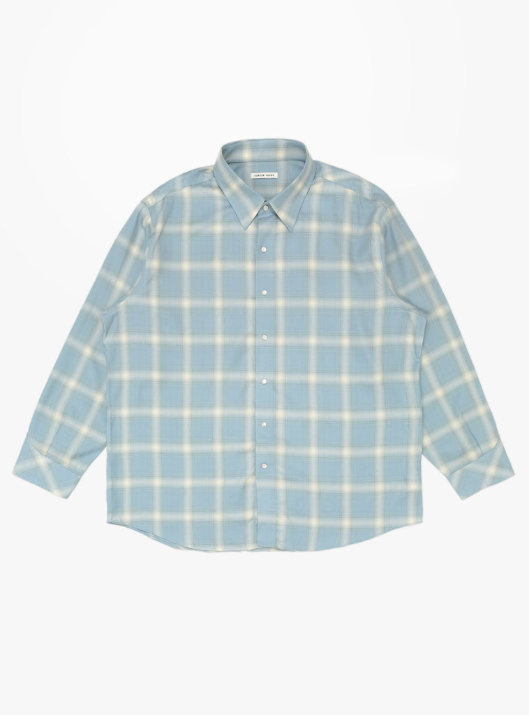 Hugo Rancher Shirt Sky Plaid by Carter Young at Couverture & The Garbstore
Front View