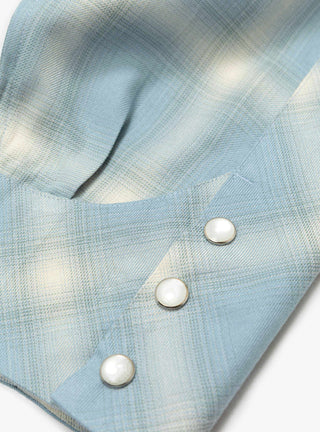 Hugo Rancher Shirt Sky Plaid by Carter Young at Couverture & The Garbstore
Detail