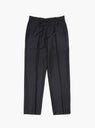 Flat Front Trouser Navy Pinstripe by Carter Young at Couverture & The Garbstore
Front View