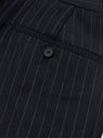 Flat Front Trouser Navy Pinstripe by Carter Young at Couverture & The Garbstore
Detail