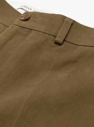 Flat Front Trouser Wood by Carter Young at Couverture & The Garbstore
Detail