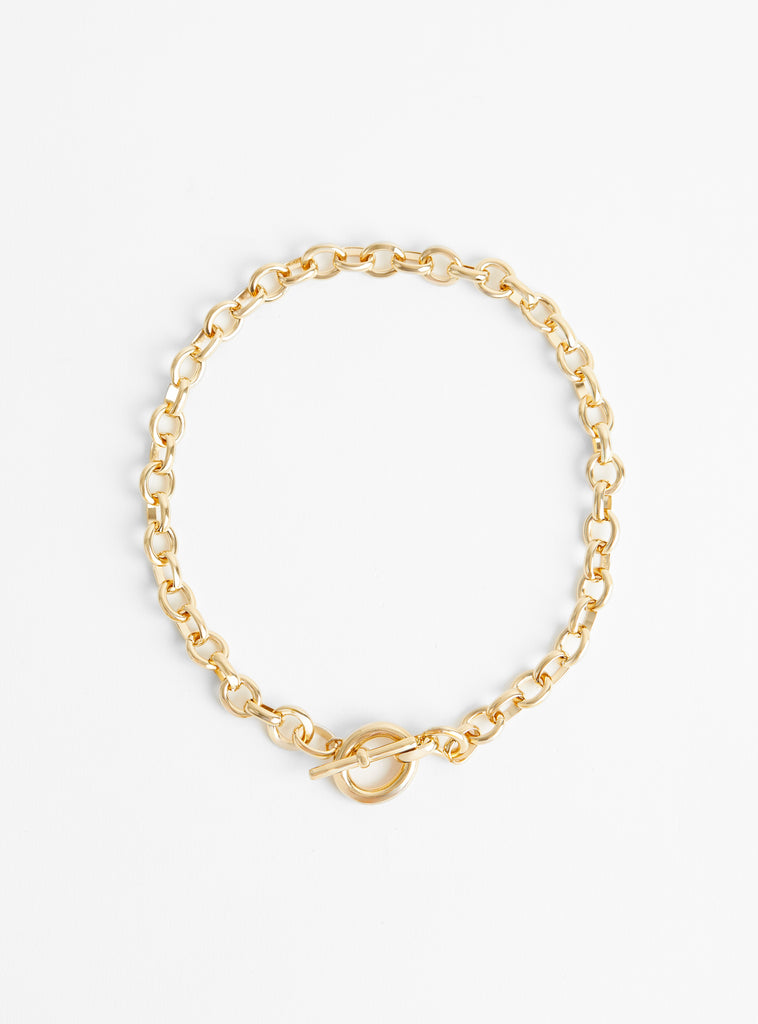 Portrait Necklace Gold Plated Brass by Laura Lombardi at Couverture & The Garbstore