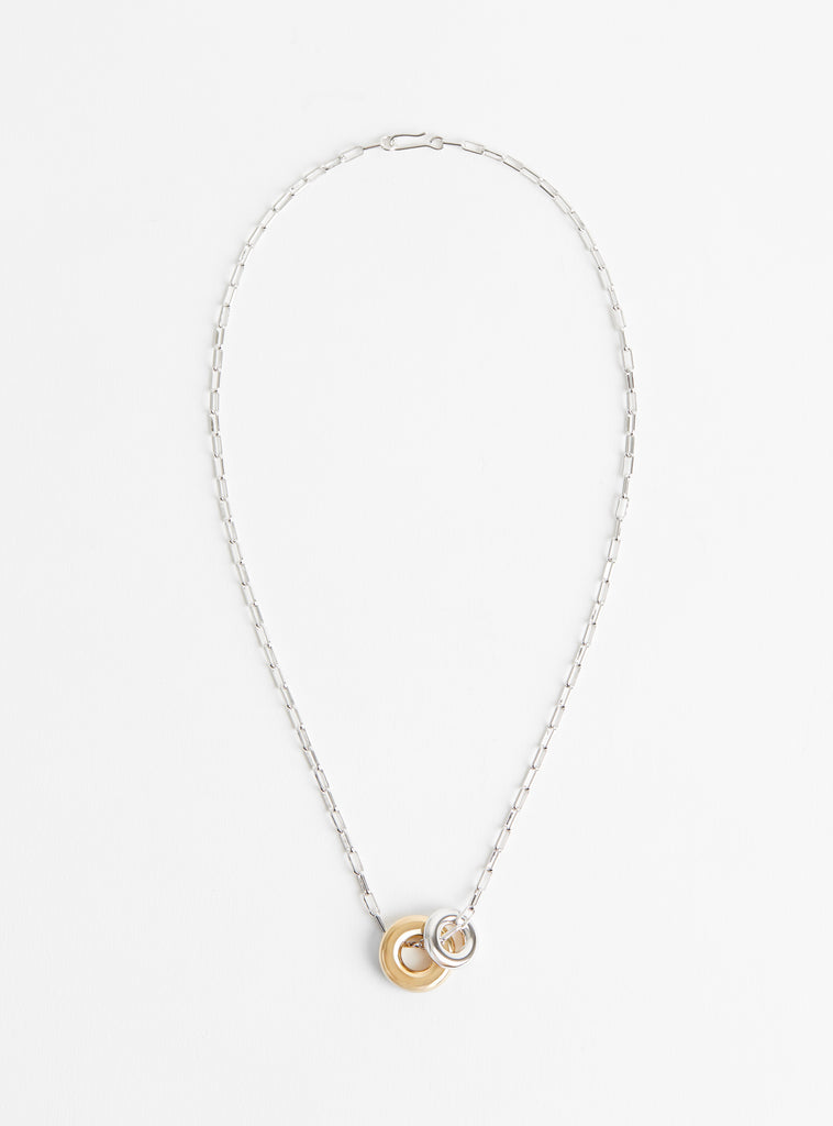 Moneta Necklace Silver Gold by Laura Lombardi at Couverture & The Garbstore 