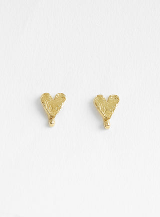 Imprint On My Heart Studs by Ruby Jack at Couverture & The Garbstore
Front View