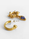 The Pierrot Tomb Charm Hoop Tanzanite Blue by Ruby Jack at Couverture & The Garbstore