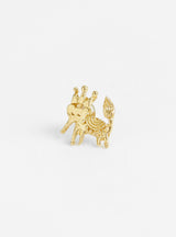 The Lucky Little Elephant Stud Brass by Ruby Jack at Couverture & The Garbstore