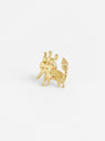 The Lucky Little Elephant Stud Brass by Ruby Jack at Couverture & The Garbstore