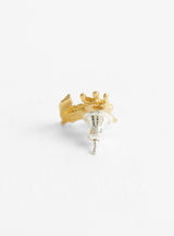 The Lucky Little Elephant Stud Brass by Ruby Jack at Couverture & The Garbstore