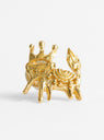 The Lucky Little Elephant Stud Brass by Ruby Jack at Couverture & The Garbstore