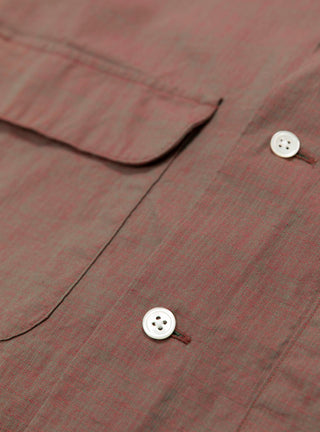 Open Collar Shirt Slab Chambray Red by Beams Plus at Couverture & The Garbstore
Close up2