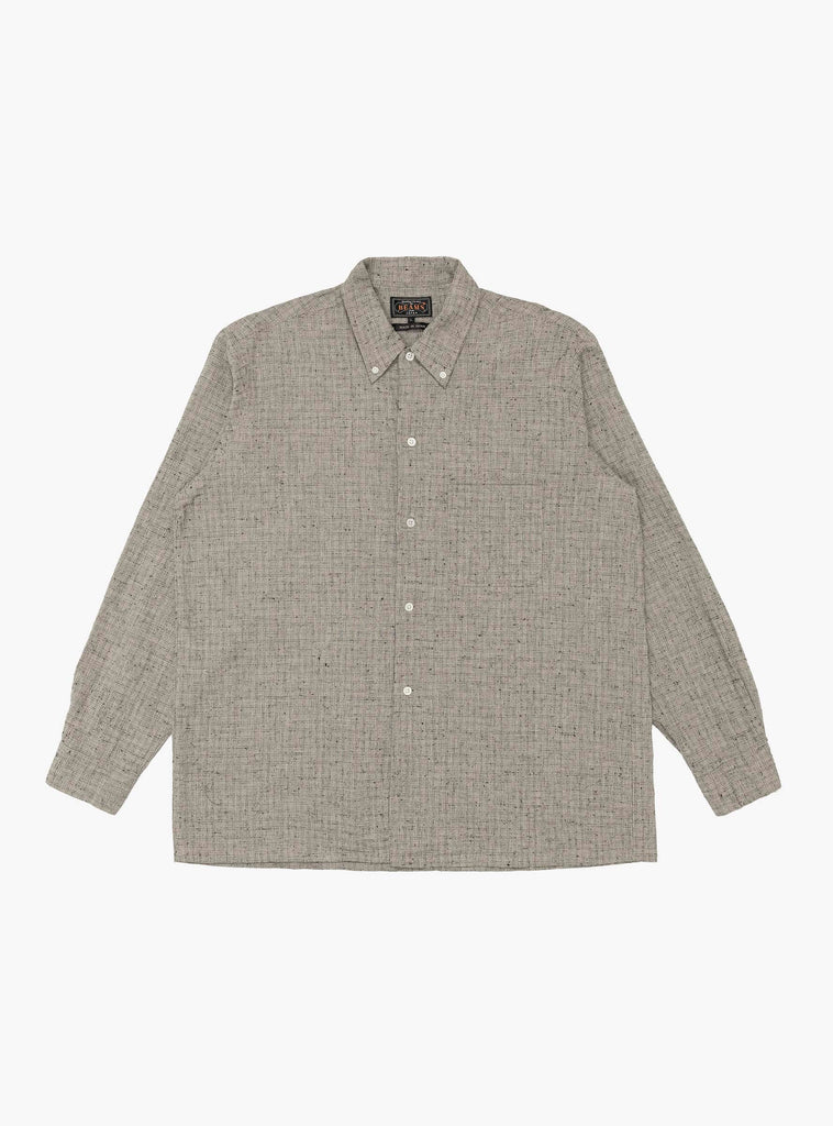 Open B.D. Nep Check Cotton Linen Shirt Beige by Beams Plus at Couverture & The Garbstore
Front