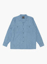 MIL Open Collar Chambray Shirt Sax by Beams Plus at Couverture & The Garbstore
Front