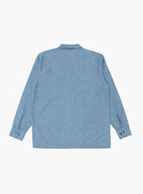 MIL Open Collar Chambray Shirt Sax by Beams Plus at Couverture & The Garbstore
Back