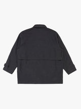 Linen/Cotton Half Coat Navy by Still by Hand at Couverture & The Garbstore 
Back