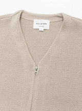 Paper Mixed Zip Up Cardigan Oatmeal by Still by Hand at Couverture & The Garbstore
Close-up