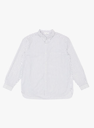 Regular Collar Shirt White Stripe by Still by Hand at Couverture & The Garbstore
Front View