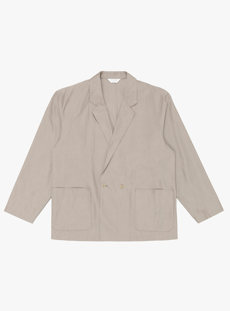 Cupro Mixed Easy Jacket Greige by Still by Hand at Couverture & The Garbstore
Front 