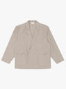 Cupro Mixed Easy Jacket Greige by Still by Hand at Couverture & The Garbstore
Front 