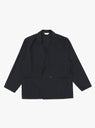 Cupro Mixed Easy Jacket Dark Navy from Still By Hand at Couverture & The Garbstore
Front View