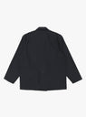 Cupro Mixed Easy Jacket Dark Navy from Still By Hand at Couverture & The Garbstore
Back View