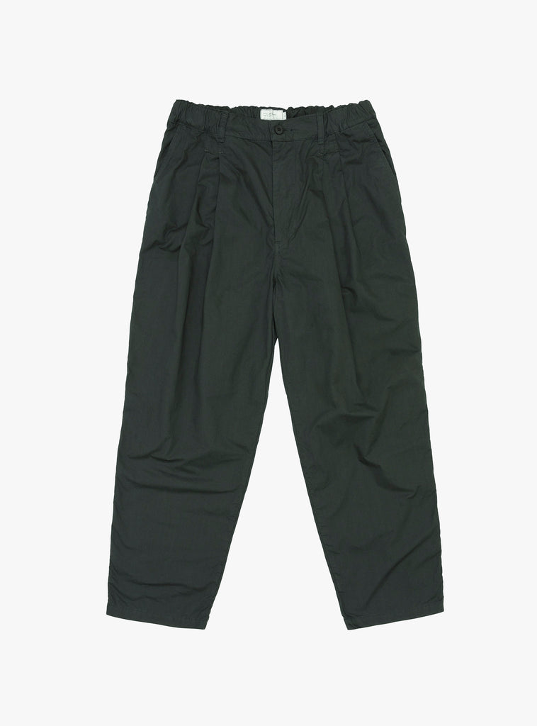 Garment-Dye 2 Tuck Pants Green Charcoal by Still By Hand at Couverture & The Garbstore
Front View