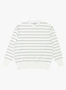 Wave Cotton Knit Pullover in White Stripe by Yonetomi at Couverture & The Garbstore
Front View