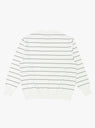 Wave Cotton Knit Pullover in White Stripe by Yonetomi at Couverture & The Garbstore
Back View