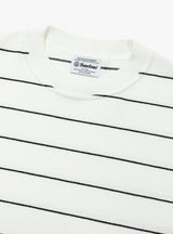 Wave Cotton Knit Pullover in White Stripe by Yonetomi at Couverture & The Garbstore
Close-up