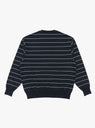 Wave Cotton Knit Pullover in Navy Stripe by Yonetomi at Couverture & The Garbstore
Back View