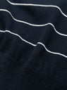 Wave Cotton Knit Pullover in Navy Stripe by Yonetomi at Couverture & The Garbstore
Detail