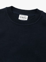 Wave Cotton Knit Pullover in Navy by Yonetomi at Couverture & The Garbstore
Close-up