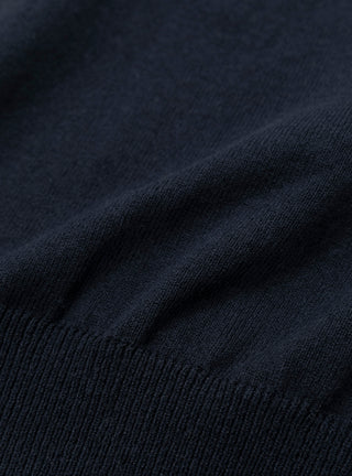 Wave Cotton Knit Pullover in Navy by Yonetomi at Couverture & The Garbstore
Detail