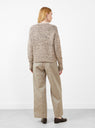 Marl V Neck Jumper in Brown by Lauren Manoogian at Couverture & The Garbstore
Model Back View