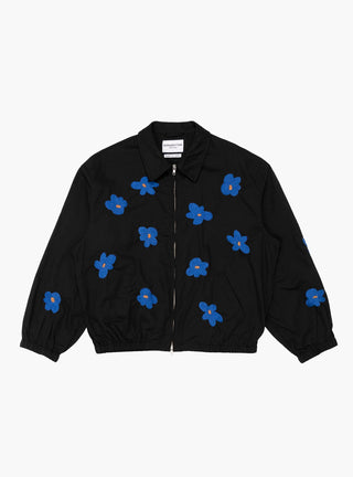 Floral Hand Embroidery Blouson Black by NÒMARYTHM TEXTILE at Couverture & The Garbstore 
Front