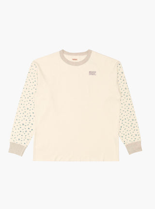 Waffle Jersey Calico Print 2TONES Long Sleeve T-Shirt Blue by Kapital at Couverture & The Garbstore
Front