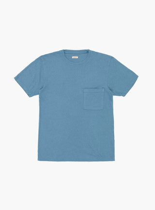 Gauze Jersey Pocket Tee Light Blue by Kapital at Couverture & The Garbstore
Front