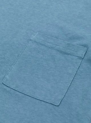 Gauze Jersey Pocket Tee Light Blue by Kapital at Couverture & The Garbstore
Close-up2