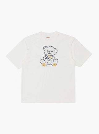 20 Jersey Crew T-Shirt Peckish Little Bear White by Couverture & The Garbstore
Front