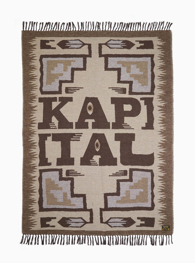 Speakeasy Blanket Brown and Beige by Kapital at Couverture & The Garbstore
Front 