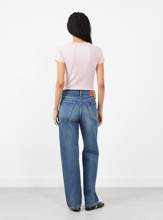 CS39-MP03B Selvedge Denim Straight Cut Jeans by Chimala in Dark Distress at Couverture & The Garbstore
Model Back View