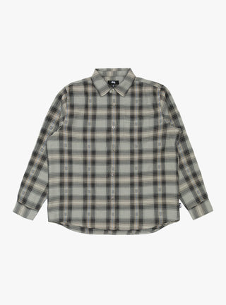 Motif Plaid Shirt Grey by Stussy at Couverture & The Garbstore
Front