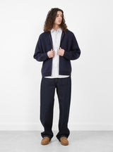 Zip Up Hooded Sweater Navy by Stussuy at Couverture & The Garbstore
Front2