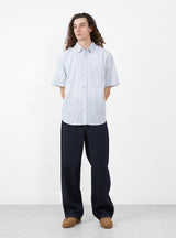 Wavy Striped Shirt Blue by Stussy at Couverture & The Garbstore
Front2