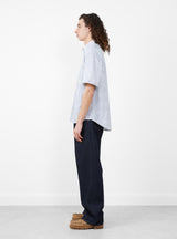 Wavy Striped Shirt Blue by Stussy at Couverture & The Garbstore
Side