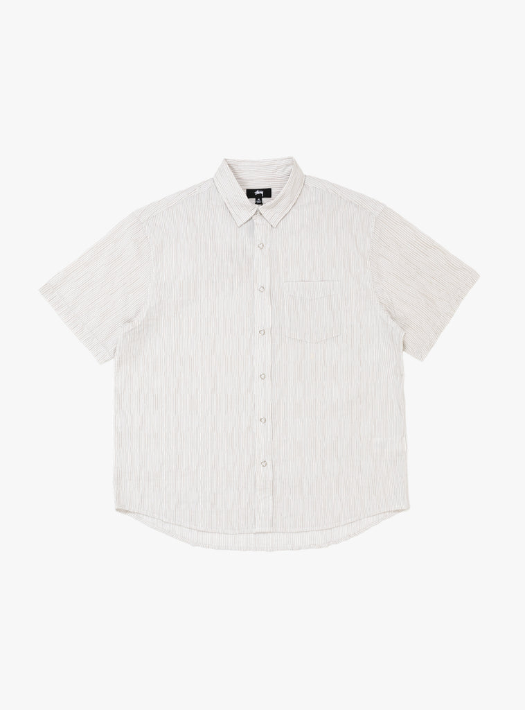 Wavy Striped Shirt Natural by Stussy at Couverture & The Garbstore
Front 