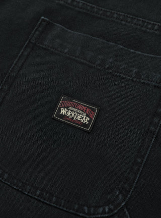 Work Short Washed Canvas Black by Stussy at Couverture & The Garbstore
Close up 