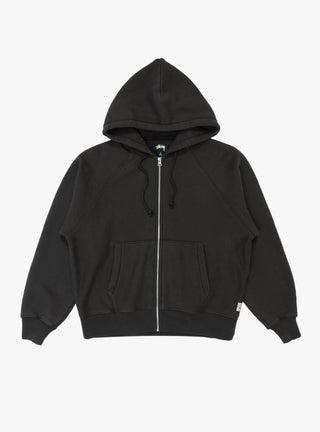 Raglan Zip Hood Washed Black by Stussy at Couverture & The Garbstore
Front